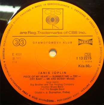 LP Janis Joplin: Janis Joplin 41907