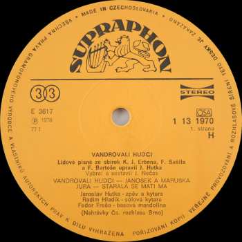 LP Jaroslav Hutka: Vandrovali Hudci
