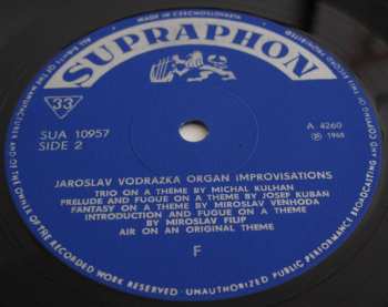 LP Jaroslav Vodrážka: Organ Improvisations