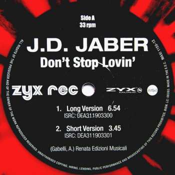 LP J.D. Jaber: Don't Stop Lovin' CLR
