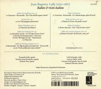 CD Jean-Baptiste Lully: Ballets & Récits Italiens 474438