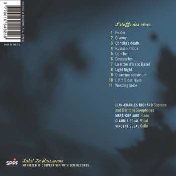 CD Jean-Charles Richard: L'Étoffe Des Rêves 344152