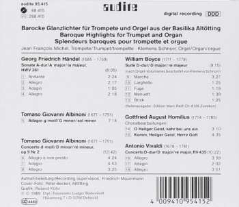 CD Jean-François Michel: Barocke Glanzlichter Für Trompete Und Orgel  = Baroque Highlights For Trumpet And Organ (Aus Der Basilika Altötting) 330369