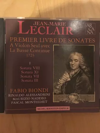 Premier Livre de Sonates A Violin Seul Avec La Basse Continue 1723