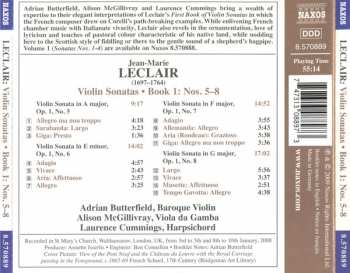 CD Jean Marie Leclair: Violin Sonatas • Book 1: Nos. 5-8 265855