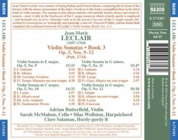 CD Jean Marie Leclair: Violin Sonatas • Book 3:  Op. 5, Nos. 9–12 301457