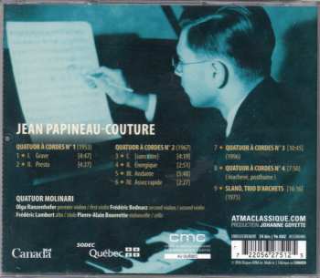 CD Jean Papineau-Couture: Quatuors À Cordes Nos. 1-4 | Trio Slanò 458216