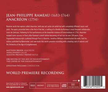CD Jean-Philippe Rameau: Anacréon 292337