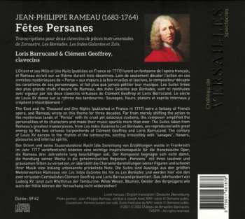 CD Jean-Philippe Rameau: Fêtes Persanes (Symphonies À Deux Clavecins) 453276
