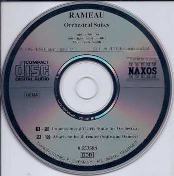 CD Jean-Philippe Rameau: La Naissance D'Osiris (Suite For Orchestra) / Abaris Ou Les Boréades (Suite And Dances) 296116