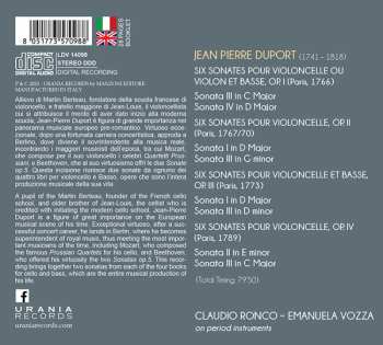 CD Jean-Pierre Duport: Cello Sonatas Op. I, II. III & IV 497029