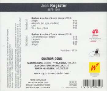 CD Jean Rogister: Quatuors N°2 & N°6 325800
