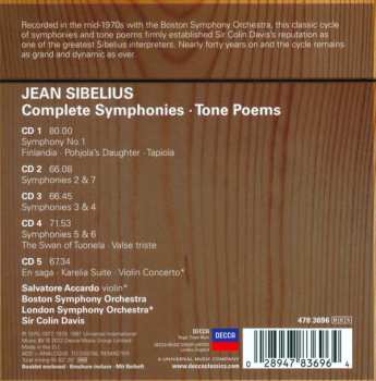 5CD/Box Set Jean Sibelius: Complete Symphonies - Tone Poems 45605