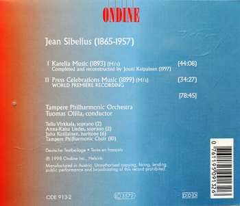 CD Jean Sibelius: Karelia • Press Celebrations Music 193529