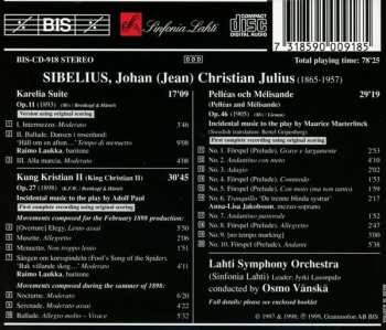CD Jean Sibelius: Karelia Suite / King Christian II / Pelléas Et Mélisande (Original Versions) 123027