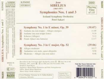 CD Jean Sibelius: Symphonies Nos. 1 And 3 364806
