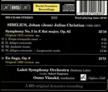 CD Jean Sibelius: Symphony No. 5 In E Flat Major, Op. 82 / En Saga, Op. 9 498363