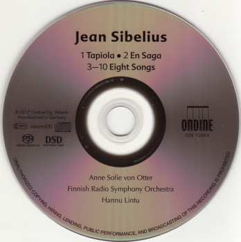 SACD Jean Sibelius: Tapiola | En Saga | 8 Songs 191900