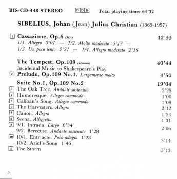 CD Jean Sibelius: The Tempest Suites, Op.109 147800