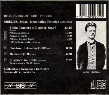CD Jean Sibelius: Violin Concerto In D Minor, Op.47 (Overture In A Minor ✱ Menuetto ✱ In Memoriam) 392074