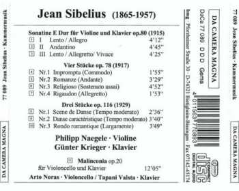 CD Jean Sibelius: Kammermusik 321632