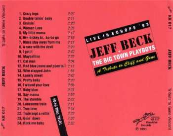 CD Jeff Beck: A Tribute To Cliff And Gene - Live In Europe '93 458415