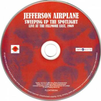 CD Jefferson Airplane: Sweeping Up The Spotlight - Live At The Fillmore East 1969 258663