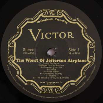 LP Jefferson Airplane: The Worst Of Jefferson Airplane 40922