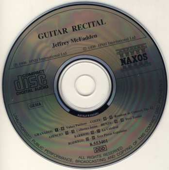 CD Jeffrey McFadden: Guitar Recital 457200