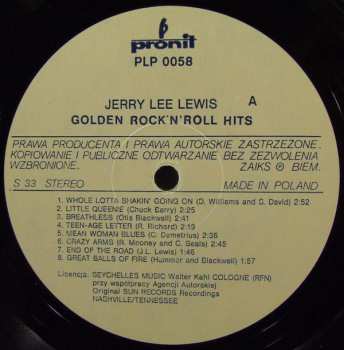 LP Jerry Lee Lewis: Golden Rock'n'Roll Hits 50275