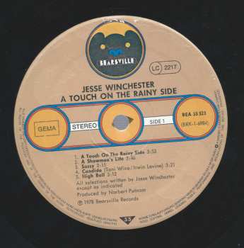 LP Jesse Winchester: A Touch On The Rainy Side 489567