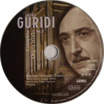 CD Jesús Guridi: Complete Organ Works - Vol. 1 301632