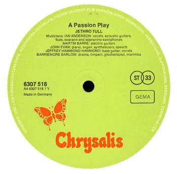 LP Jethro Tull: A Passion Play