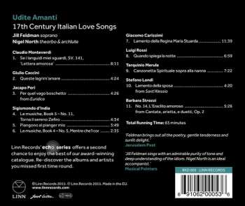 CD Jill Feldman: Udite Amanti - 17th Century Italian Love Songs 314304