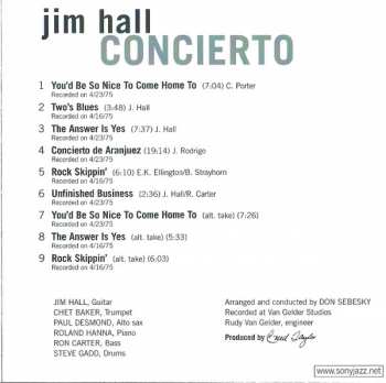 CD Jim Hall: Concierto 148653
