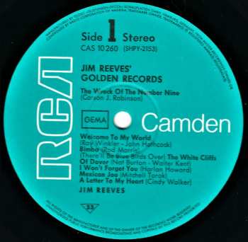 LP Jim Reeves: Jim Reeves' Golden Records 459611