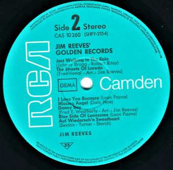 LP Jim Reeves: Jim Reeves' Golden Records 459611