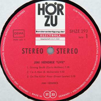 LP Jimi Hendrix: Live 426339