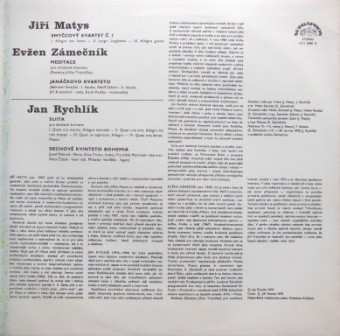 LP Jiří Matys: Smyčcový Kvartet č. 1 - Meditace - Suita 52919