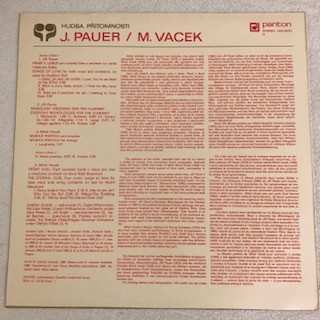 LP Jiří Pauer: Songs Of Love / Musica Poetica 530362