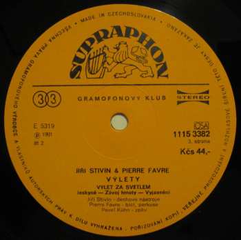 2LP Pierre Favre: Výlety = Excursions