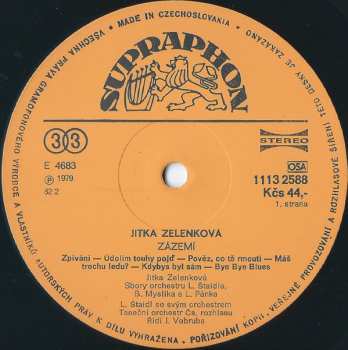 LP Jitka Zelenková: Zázemí (84 1) 42664