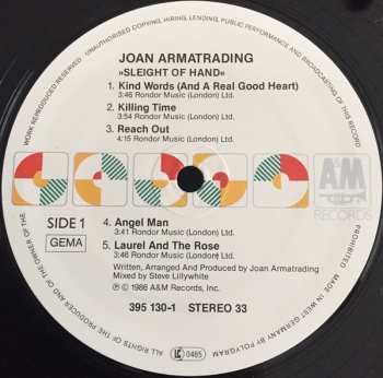LP Joan Armatrading: Sleight Of Hand