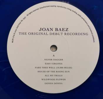 LP Joan Baez: Joan Baez (The Original Debut Recording)  LTD | CLR 134320