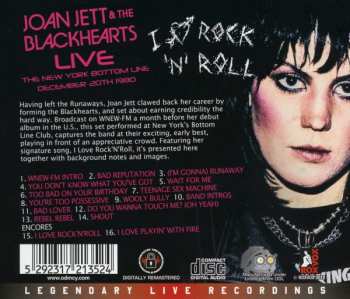 CD Joan Jett & The Blackhearts: Live At The Bottom Line, New York, 12/27/80. WNEW FM Broadcast  506440