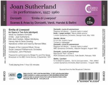 2CD Joan Sutherland: Joan Sutherland In Performance 1957-1960 455486