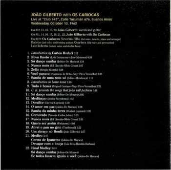 CD João Gilberto: João Gilberto With Os Cariocas In Buenos Aires At Club 676 October 1962 438934