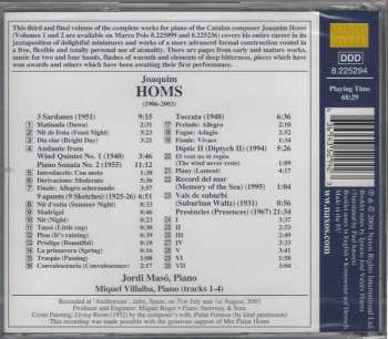 CD Joaquim Homs: Piano Music: Piano Sonata No. 2 • Presences 441011