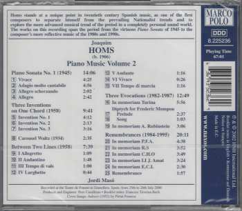 CD Joaquim Homs: Piano Music Volume 2: Piano Sonata No. 1 • Three Inventions 439147