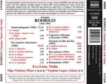 CD Joaquín Rodrigo: Chamber Music with Violin 156387